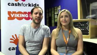 CashforKids Superhero Day VikingFM Alex and Emma