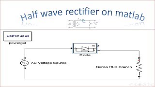 how simulate half wave rectifier on matlab