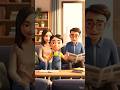 Cute Family Conversation 🥰 Mom Dad &amp; Kid Speaking English | 3D Animation Video #shorts