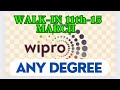 Wipro walk - in drive on 11th -15th March any Degree for content moderation.