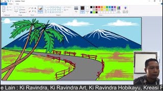CARA MENGGAMBAR Pemandangan Menggunakan Komputer - PAINT