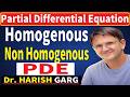 Homogenous and Non-Homogenous Partial Differential Equations