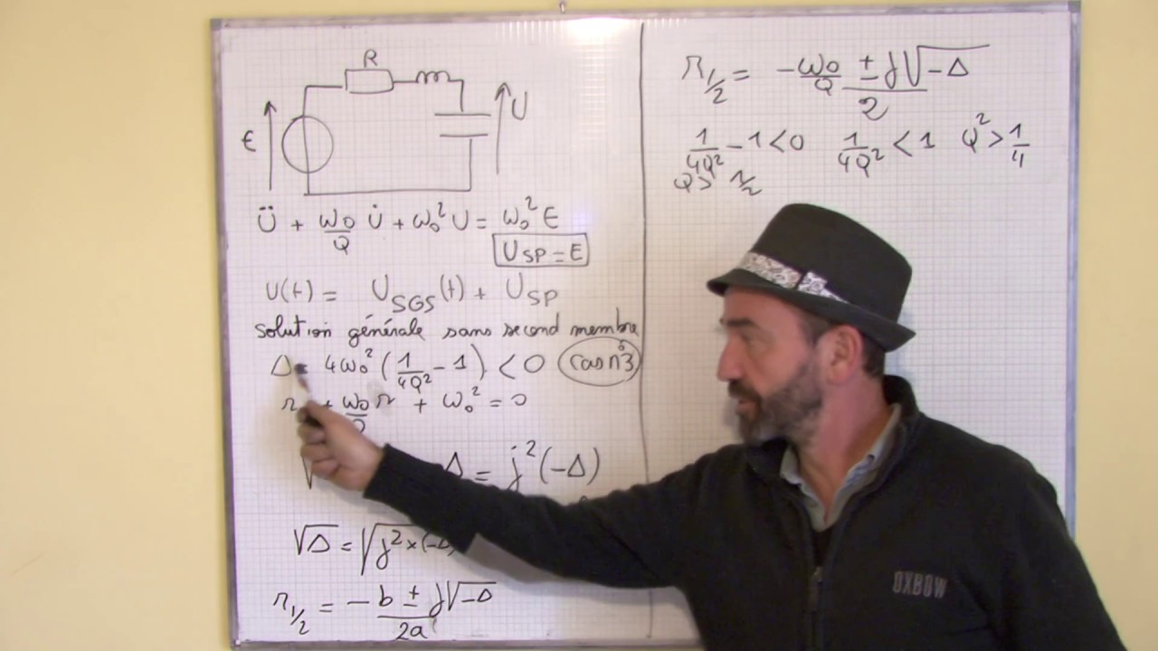 circuit en régime transitoire / III-3 solution de l'équation différentielle