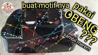 cara membuat motif abstrak atau bercak