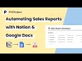 Sales Report PDF Generator | Generate Sales Reports using Notion and Google Docs on automation