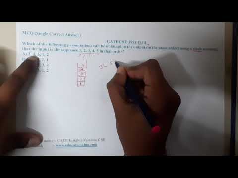 GATE CSE 1994 Q 14 || Stacks and Queues || Data Structure || GATE Insights Version: CSE