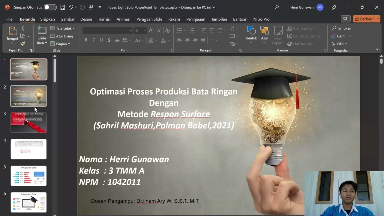 Herri Gunawan-Optimasi menggunkan metode Response Surface Methodology by Minitab- 3 TMM A -104201