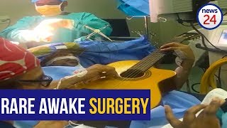 WATCH: The moment jazz star Musa Manzini plays his guitar during rare awake brain surgery