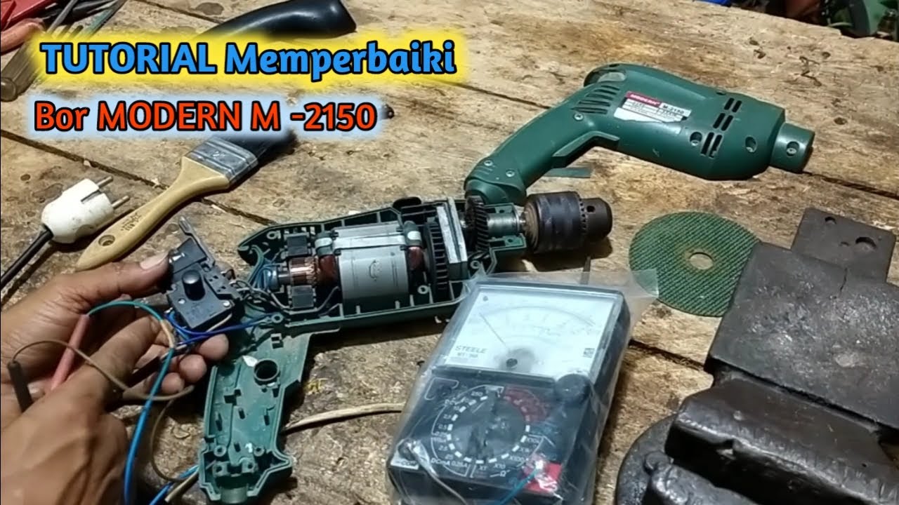TUTORIAL memperbaiki mesin bor MODERN M-2150.Mati mendadak.