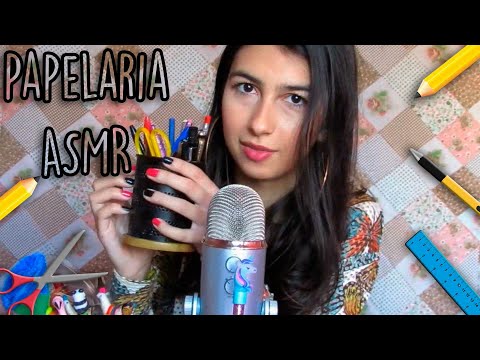 ASMR Roleplay Papelaria 📚✏️ | Tapping, scratching | Português BR, English Sub