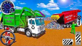 Garbage Trash Truck Realistic Simulator 3D - City Road Garbage Dumper Truck Games - Android Gameplay screenshot 4