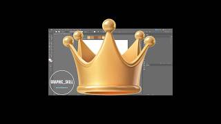 3D Looking Glossy Crown in Adobe Illustrator #adobeillustrator ##3dvector #vectorart