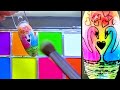 Swan Lovers Stamping Nail Art with Dry Coloring Neon Pigment overtop Sticky White Base Polish