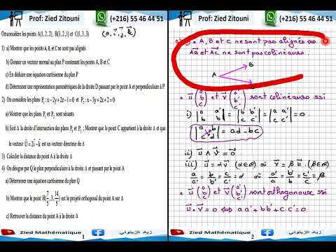 09 - Espace. Correction D'Exercice Avec Rappel De Cours. Bac Math / Science / Technique.
