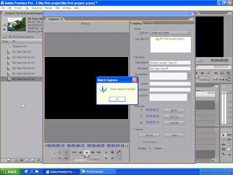 Capturing the videos in Adobe Premiere Pro 2.0 - Capture the videos.mov