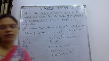 CLASS 10 MATHS MENSURATION EXERCISE 10.4