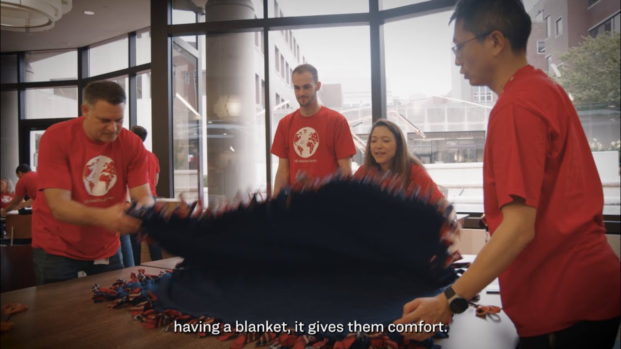 Lilly Global Day of Service and Little Red Door Blankets