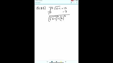 Solving Radical Equations Example #1