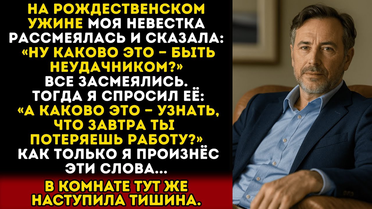 Моя невестка назвала меня неудачником за рождественским ужином. И тогда я…