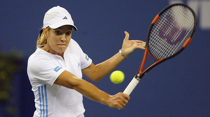 US Open 2003 SF - Justine Henin Backhand