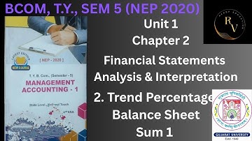 Bcom TY Sem 5 Management Accounting 1 / Financial Statement Analysis  / Trend Percentage / NEP 2020 