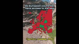 Do European countries have access to the sea #short #contryballs #countryhumans #mapping