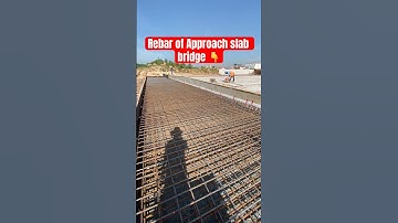 Rebar of approach slab for bridge work #bridgebuilding #excavator