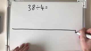 Division using chunking on a number line