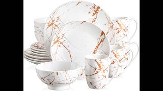LOVECASA White & Gold Dinnerware Review - Pros & Cons - LOVECASA White Dinnerware Sets