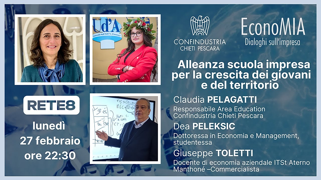 “EconoMIA, dialoghi sull’impresa” L'alleanza per la crescita dei giovani e del territorio