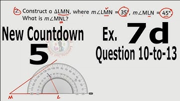 Ch. 7 || Ex. 7d || Q. 10 to 13 || New Countdown 5