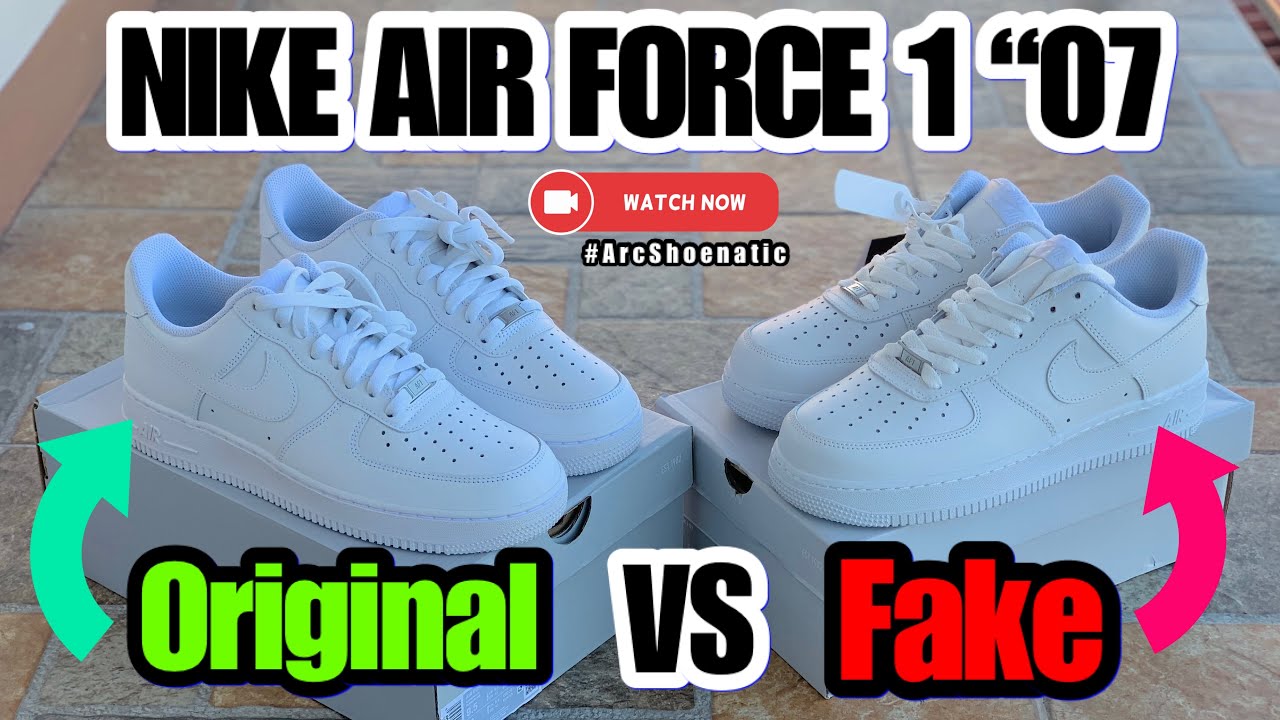 NIKE AIR FORCE 1 “07 ORIGINAL VS FAKE! | VLOG#43 - YouTube
