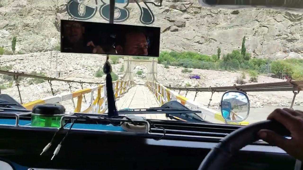 Bridge over the Indus and the Braldu River