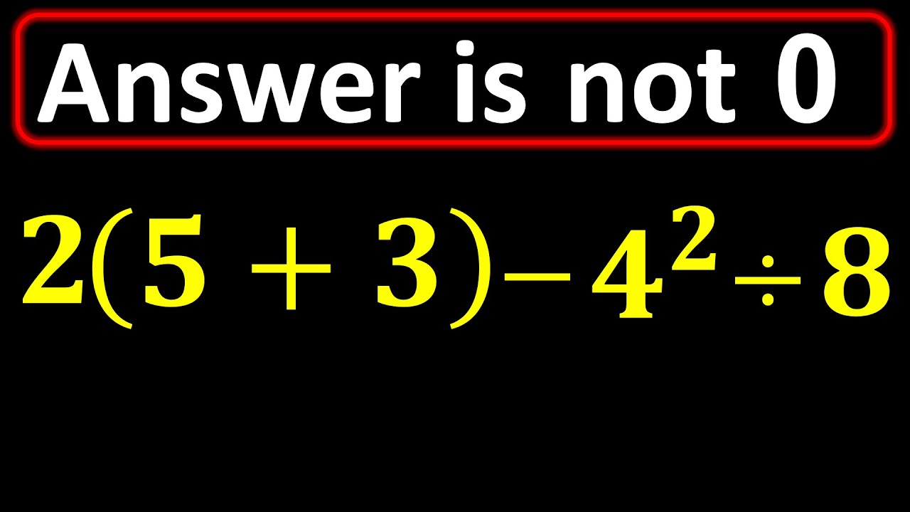 Only Geniuses Solve This PEMDAS Problem Fast!