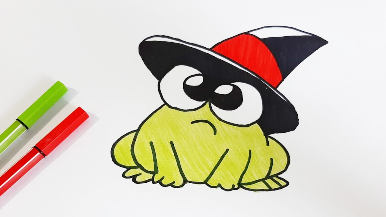 COMMENT DESSINER UNE GRENOUILLE ? - YouTube