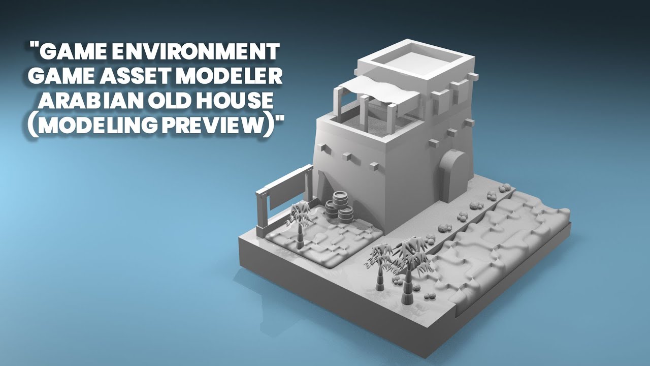Ancient Arabian House – 3D Game Asset (Clay Model)  