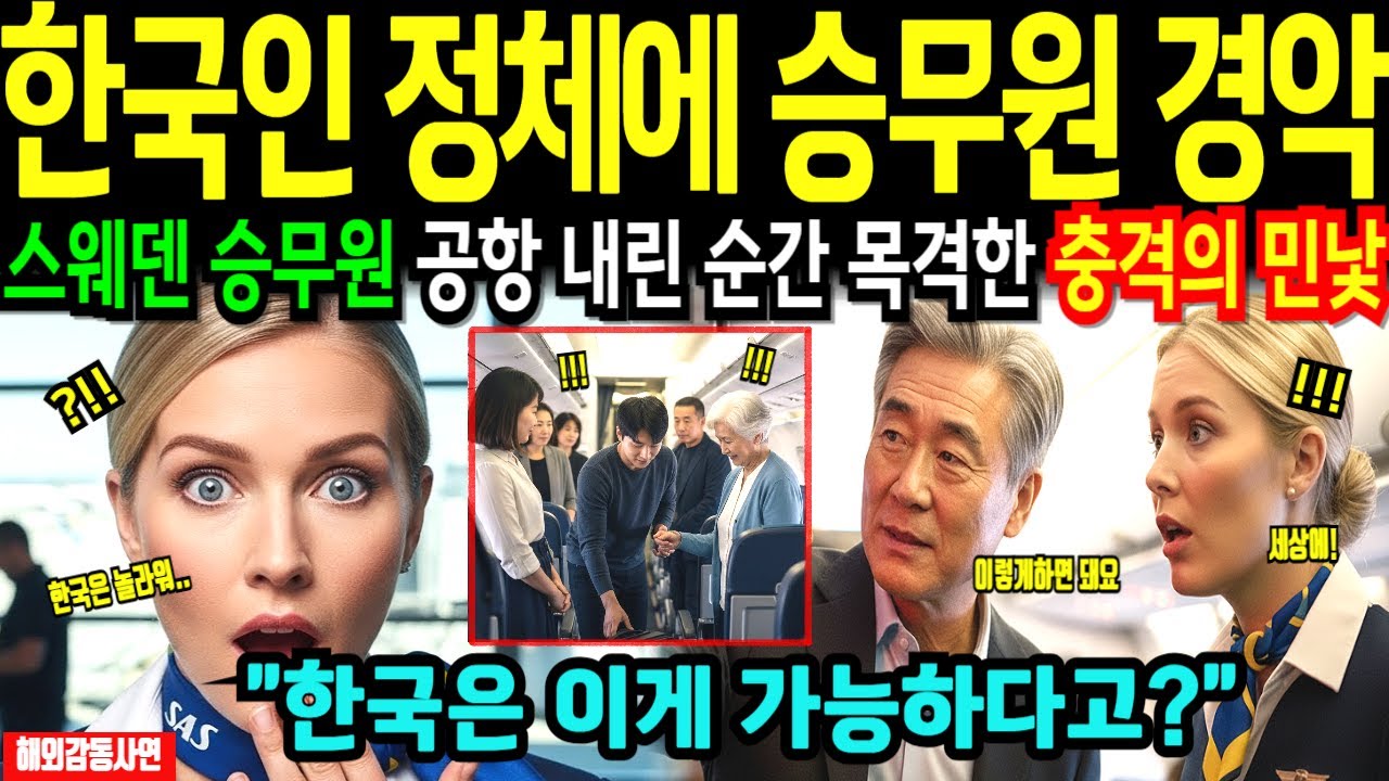 [해외감동사연] 스웨덴 승무원이 목격한 한국인의 정체, 인천공항 내리자마자 충격받은 이유