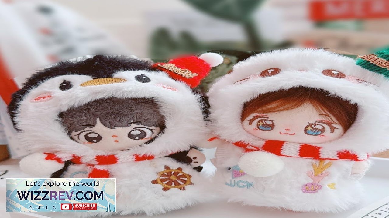 niannyyhouse Plush Doll Clothes Penguin Hoodie Scarf Stuffed Toy Dress Up Accessories