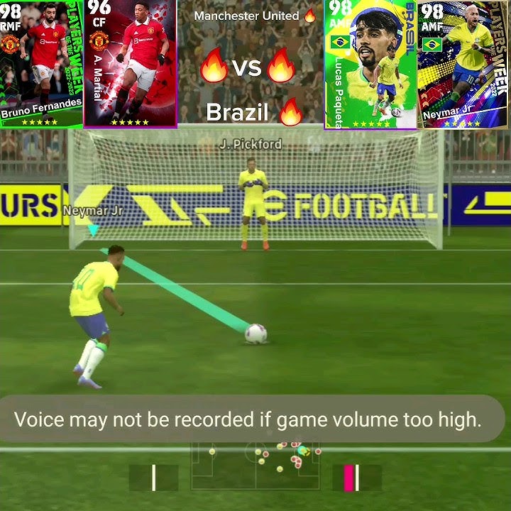 Manchester United 🔥vs🔥Brazil team #shorts #viral #youtubeshorts #efootball #rshortstudio #neymar