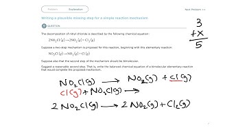 Aleks Writing a plausible missing step for a simple reaction mechanism