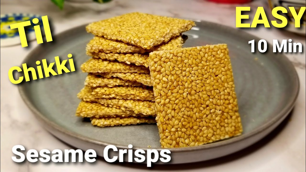 2 Ingredients Cruncy Sesame Bar ⭐ Til Chikki Sesame Brittle, Sesame Jaggery Bar, Healthy Snacks ☀️