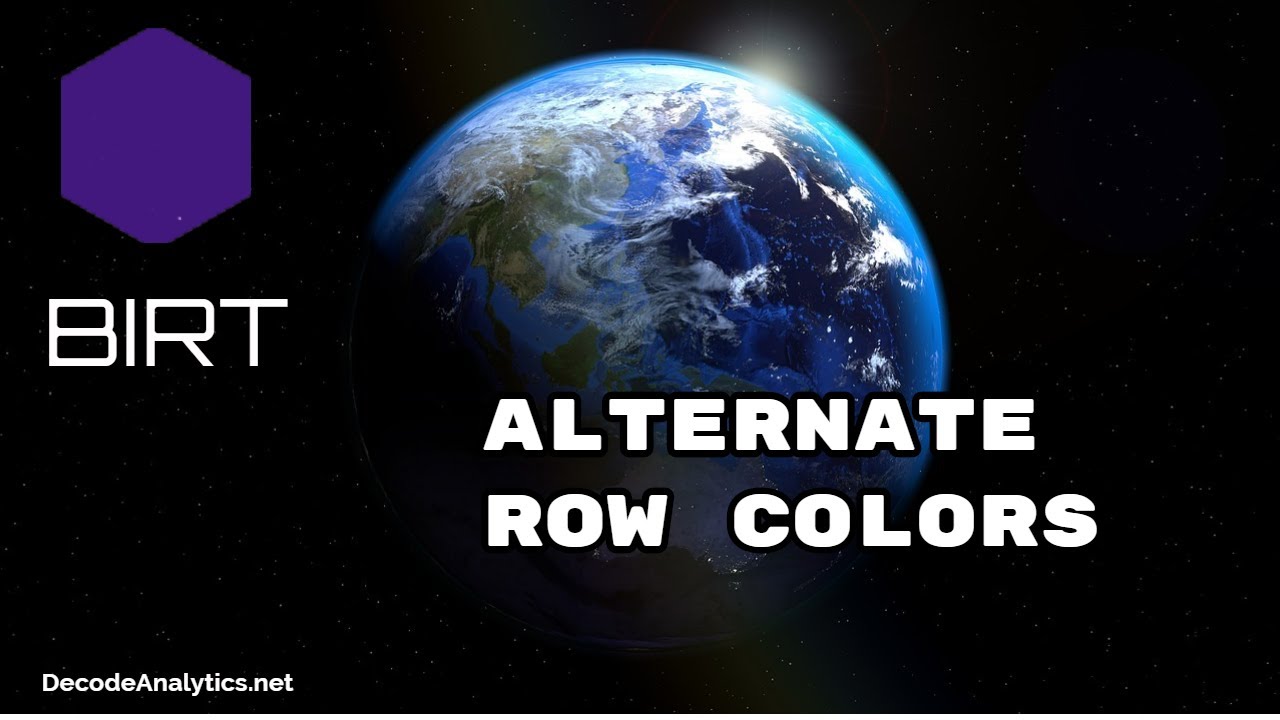 New Update BIRT Alternate row color