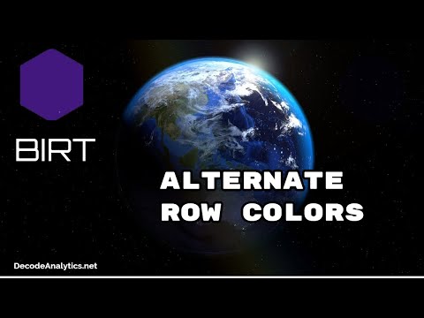 BIRT Alternate row color