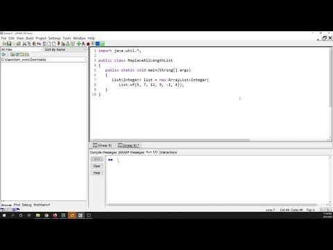Programming Example:  replaceAll and Lambda Expression