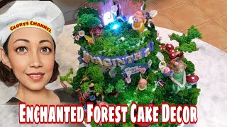 ENCHANTED FOREST CAKE DECOR #enchanted #forestcake #gloryschannel