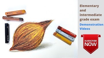 How to draw Coconut Object Drawing Oil Pastel | Elementary exam | नारळाचे चित्र | Creative Art World