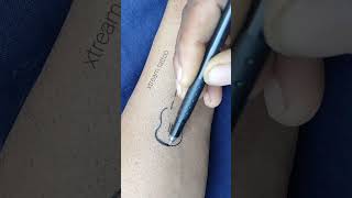 How to make guitar tattoo with music key 🔑🎸#shorts #tattoo #viral