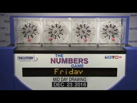 Midday Numbers Game Drawing: Friday, December 23, 2016