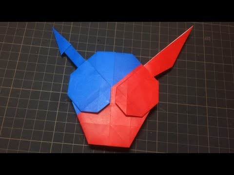 ビルドおりがみ 仮面ライダービルド ラビットタンクフォームの折り紙 Origami Kamen Rider Mask Youtube