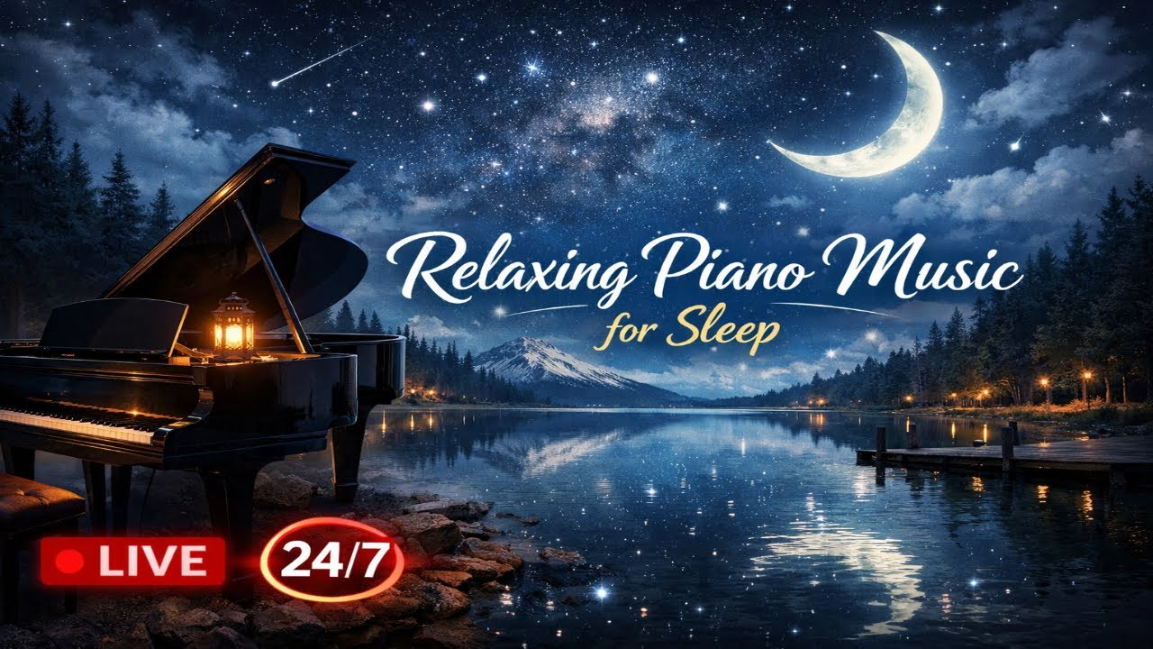 Relaxing Piano Music for Sleep 🌙 Deep Sleeping Music, Calm Night Piano ...